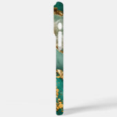 Elegantes Gold und grüner Marmor Case-Mate iPhone Hülle (Rückseite / Links)