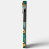 Elegantes Gold und grüner Marmor Case-Mate iPhone Hülle (Rückseite / Links)