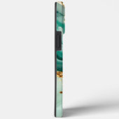 Elegantes Gold und grüner Marmor Case-Mate iPhone Hülle (Rückseite / Rechts)