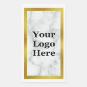 Elegantes Gold und Imitate Weißmarmor hier Serviette (Vorderseite)