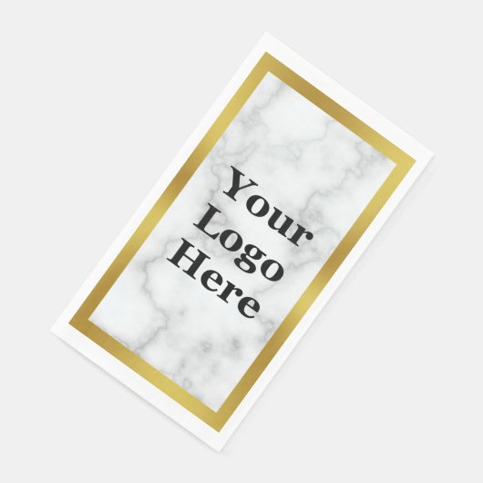 Elegantes Gold und Imitate Weißmarmor hier Serviette (Ecke)
