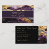 elegantes Gold und lila Design im japanischen Stil Visitenkarte (Vorne/Hinten)