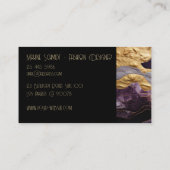 elegantes Gold und lila Design im japanischen Stil Visitenkarte (Rückseite)