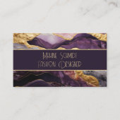 elegantes Gold und lila Design im japanischen Stil Visitenkarte (Vorderseite)