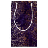 Elegantes Gold und Lila Mandala-Muster Kleine Geschenktüte (Vorderseite)