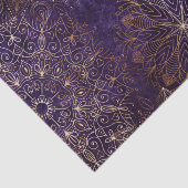 Elegantes Gold und Lila Mandala-Muster Seidenpapier (Ausschnitt)