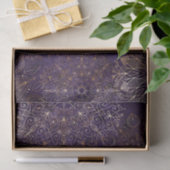Elegantes Gold und Lila Mandala-Muster Seidenpapier (Geschenk)