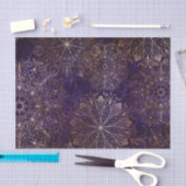 Elegantes Gold und Lila Mandala-Muster Seidenpapier (Handwerk)