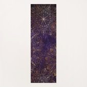 Elegantes Gold und Lila Mandala-Muster Yogamatte (Vorderseite)