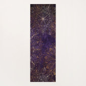 Elegantes Gold und Lila Mandala-Muster Yogamatte (Rückseite)