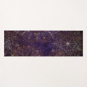 Elegantes Gold und Lila Mandala-Muster Yogamatte (Vorderseite (Horizontal))