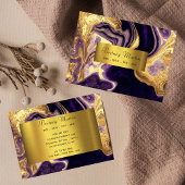 Elegantes Gold und lila Visitenkarte