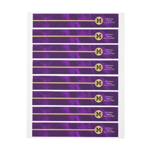 Elegantes Gold und Marmor Lila Design (Bogen)