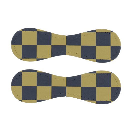 Elegantes Gold- und Navy-Blue-Checkered-Muster Baseball (Paneele)