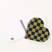 Elegantes Gold- und Navy-Blue-Checkered-Muster Notizblock (Innenseite)