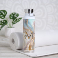 Elegantes Gold- und Perlmutt-Monogramm Namensperso