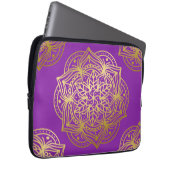 Elegantes Gold und Purpel Mandala Muster Laptopschutzhülle (Vorne Rechts)