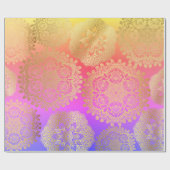 Elegantes Gold- und Regenbogenmuster Geschenkpapier (Flach)