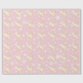 Elegantes Gold und rosa Weihnachtsgeschenk Geschenkpapier (Flach)