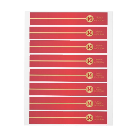 Elegantes Gold und roter Entwurf (Bogen)