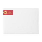 Elegantes Gold und roter Entwurf (Vorderseite)