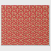 Elegantes Gold und rotes geometrisches sechseckige Geschenkpapier (Flach)