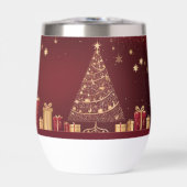 Elegantes Gold und Rotes Weihnachten (Vorderseite)