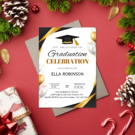 Elegantes Gold und Schwarz Acryleinladungen