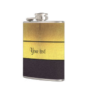 Elegantes Gold und Schwarz Flachmann (Links)