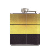 Elegantes Gold und Schwarz Flachmann (Rückseite)
