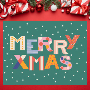 Elegantes Gold- und Schwarz-Geometrie-Muster Feiertagskarte