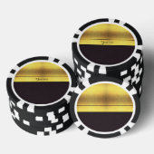 Elegantes Gold und Schwarz Pokerchips (Stapel)