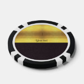 Elegantes Gold und Schwarz Pokerchips (Einzeln)