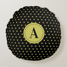 Elegantes Gold- und Schwarz-Sternmuster-Monogramm