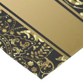 Elegantes Gold und schwarze, blumengeschmückte Spi Großer Tischläufer (Ecke)