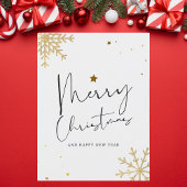 Elegantes Gold und schwarze Weihnachten Postkarte