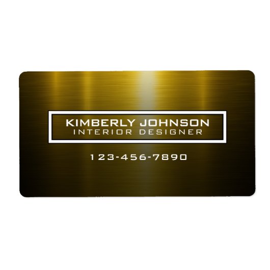 Elegantes Gold- und Schwarzlabel-Design (Vorne)