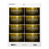 Elegantes Gold- und Schwarzlabel-Design (Vorne)