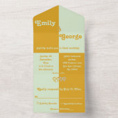 Elegantes Gold und Silber Chic Moderne klassische  All In One Einladung (Innen Boden)