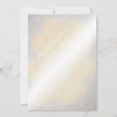 Elegantes Gold und Silberfarben Einladung (Rückseite)