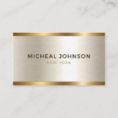 Elegantes Gold und Silbermetall Visitenkarte (Vorderseite)