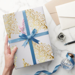 Elegantes Gold- und Silberschmiedemuster Geschenkpapier