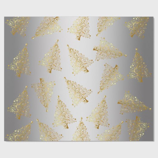 Elegantes Gold- und Silberschmiedemuster Geschenkpapier (Flach)
