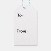 Elegantes Gold und weiße Filigree auf dem White-Gi Geschenkanhänger (Rückseite)