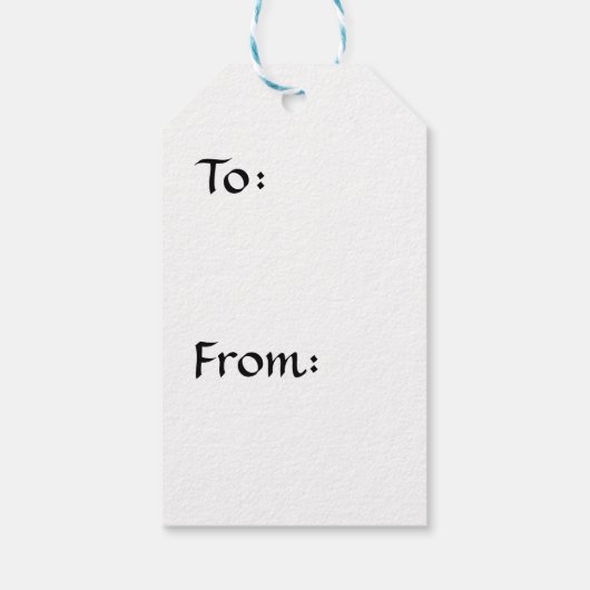 Elegantes Gold und weiße Filigree auf dem White-Gi Geschenkanhänger (Rückseite)