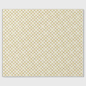 Elegantes Gold und weiße Filigree auf Weiß Geschenkpapier (Flach)