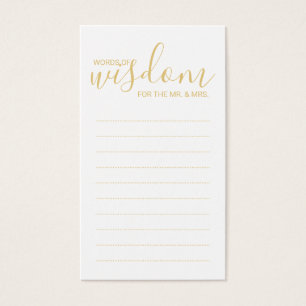 Elegantes Gold und weiße Hochzeiten Worte der Weis