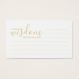 Elegantes Gold und weiße Hochzeiten Worte der Weis