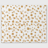 Elegantes Gold und weiße Weihnachten Geschenkpapier (Flach)