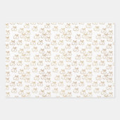 Elegantes Gold und weiße Weihnachten Geschenkpapier Set (Vorderseite 2)